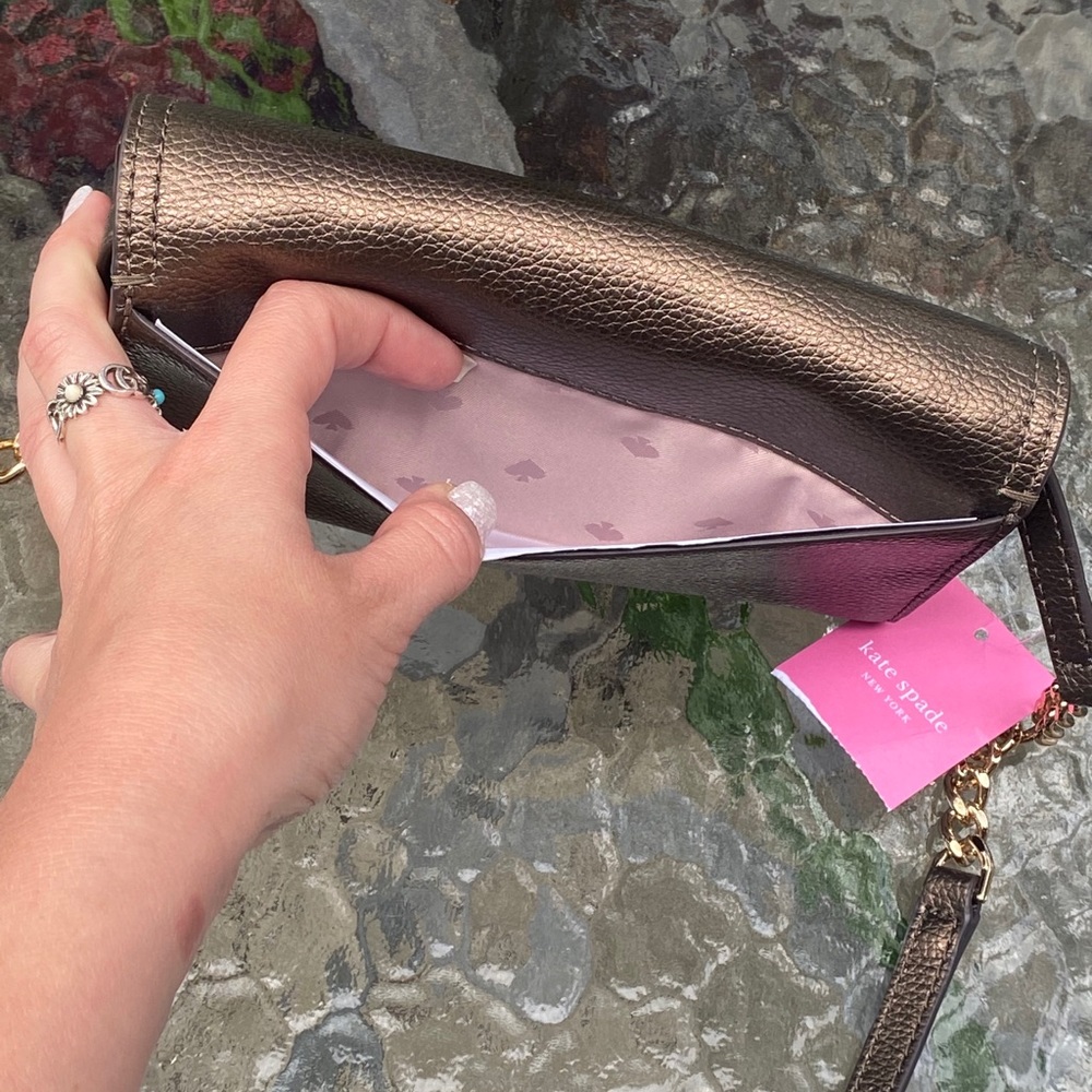 Kate Spade Copper Metallic Wallet Chain Crossbody - Picture 4 of 16